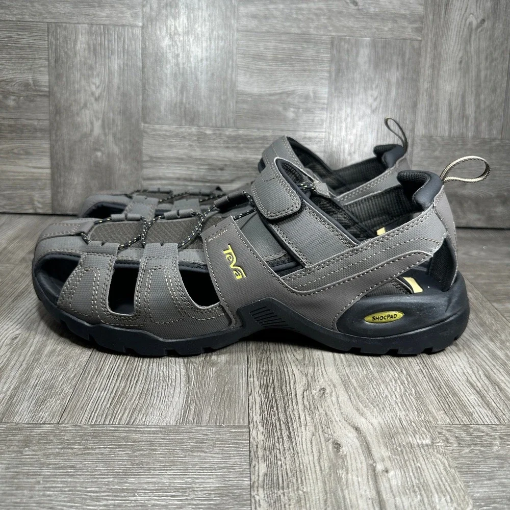 Teva Omnium Fisherman Sandals Mens 13 Grey Hiking Water Outdoor Rugged NEW